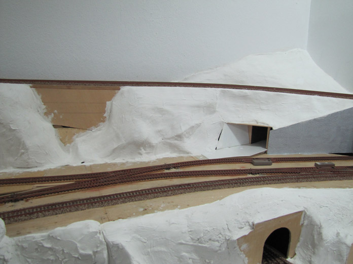 Zona estación serrería en maqueta de trenes