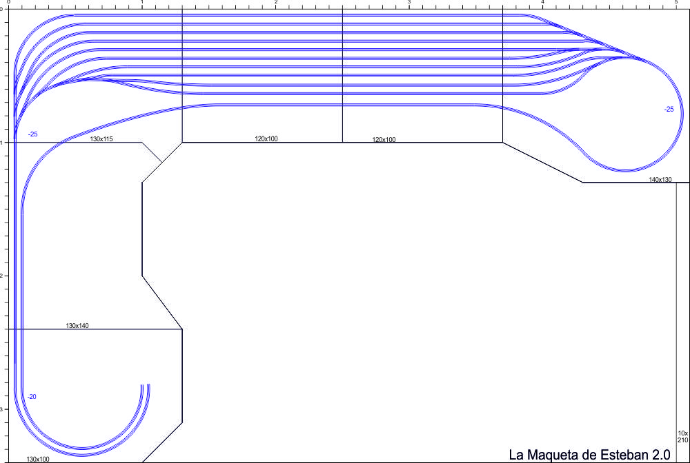 Plano estación oculta maqueta de trenes