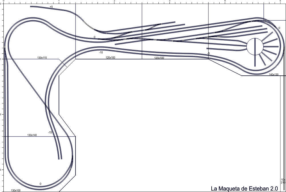 Plano estación principal maqueta de trenes