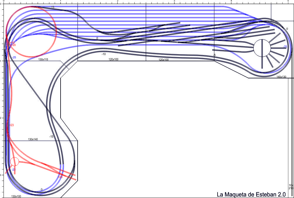 Plano general maqueta de trenes