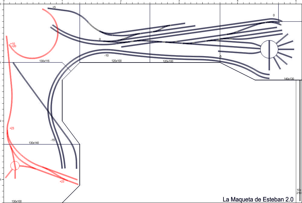 Plano zona visible maqueta de trenes
