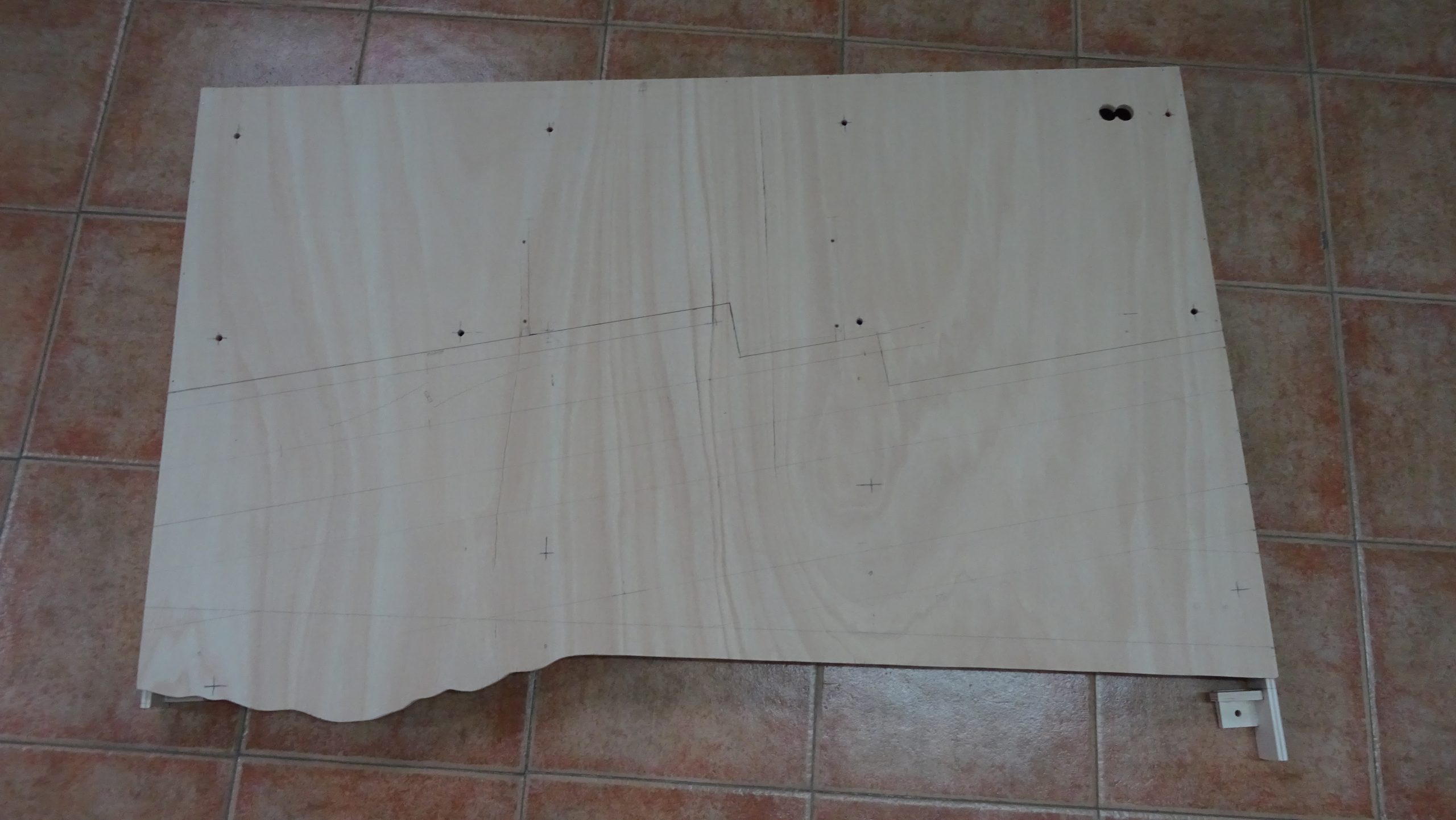 Estructura de la parte superior del modulo 1 de la maqueta de trenes