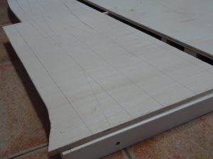 Estructura de la parte superior del modulo 1 de la maqueta de trenes